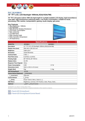 LITEMAX液晶ディスプレイ Durapixel DLF1506-S 製品カタログ