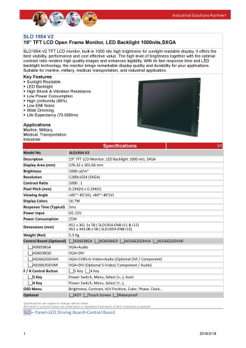 LITEMAX液晶ディスプレイ Durapixel SLO1954-E 製品カタログ