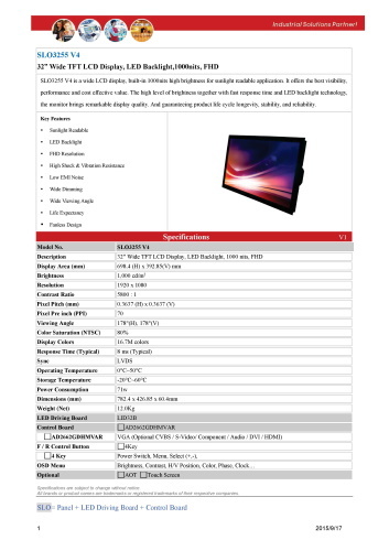 LITEMAX液晶ディスプレイ Durapixel SLO3255-E 製品カタログ