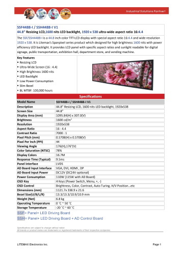 LITEMAX液晶ディスプレイ Spanpixel SSH4488-I 製品カタログ