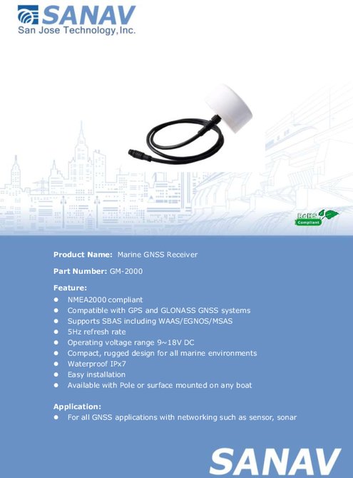 GNSS レシーバー SANAV GM-2000 製品カタログ