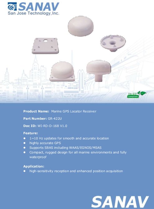GNSS レシーバー SANAV GR-422U 製品カタログ