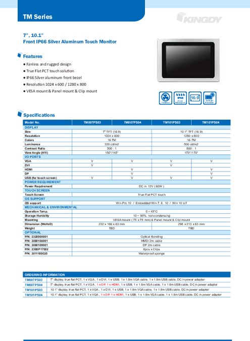 IP65前面防水、フラットベゼル7