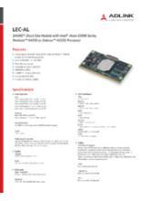 ADLINK SMARC CPUモジュール LEC-AL 製品カタログ