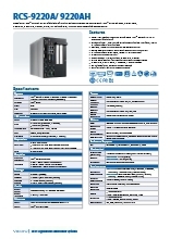 ファンレス組込みPC Vecow RCS-9220A 製品カタログ