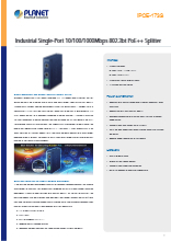 PoEスプリッター PLANET IPOE-173S 製品カタログ