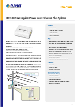 PoEスプリッター PLANET POE-162S 製品カタログ