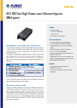 PoEインジェクター PLANET POE-164 製品カタログ