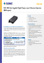PoEインジェクター PLANET POE-163 製品カタログ