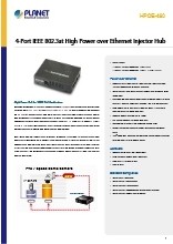 産業用PoEインジェクターHub PLANET HPOE-460 製品カタログ