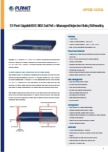 産業用PoEインジェクターHub PLANET HPOE-1200G 製品カタログ