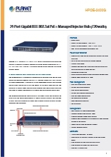 産業用PoEインジェクターHub PLANET HPOE-2400G 製品カタログ