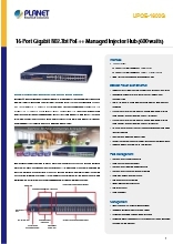 産業用PoEインジェクターHub PLANET UPOE-1600G 製品カタログ