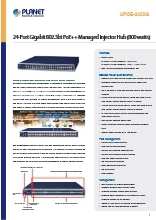 産業用PoEインジェクターHub PLANET UPOE-2400G 製品カタログ