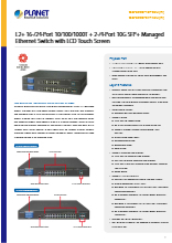 産業用PoEスイッチ PLANET GS-5220-16T2XV / XVR 製品カタログ