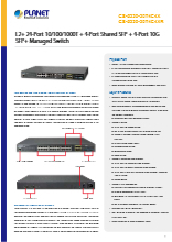 産業用PoEスイッチ PLANET GS-5220-20T4C4X/XR 製品カタログ