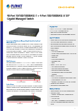 産業用PoEスイッチ PLANET GS-4210-48T4S 製品カタログ