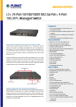 産業用PoEスイッチ PLANET GS-5220-24P4X(R) 製品カタログ