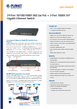 産業用PoEスイッチ PLANET GSW-2620HP 製品カタログ