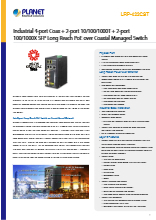 産業用PoEスイッチ PLANET LRP-422CST 製品カタログ