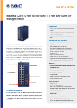産業用PoEスイッチ PLANET IGS-4215-16T2S 製品カタログ