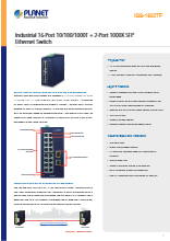 産業用PoEスイッチ PLANET IGS-1820TF 製品カタログ