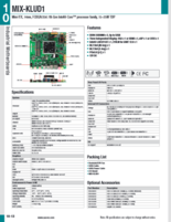 AAEON Mini-ITX産業用マザーボード(サイズ 170x170mm) MIX-KLUD1 製品カタログ