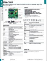 AAEON Micro-ATX産業用マザーボード(サイズ 244x244mm) MAX-C246A 製品カタログ