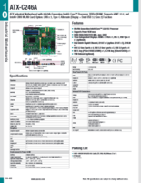 AAEON ATX産業用マザーボード(サイズ 305x244mm) ATX-C246A 製品カタログ