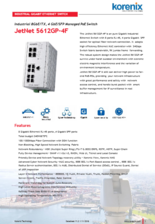 Korenix 産業用イーサネットスイッチ PoEシリーズ(給電タイプ) JetNet 5612GP-4F 製品カタログ