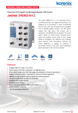 Korenix 産業用イーサネットスイッチ PoEシリーズ(給電タイプ) JetNet 3908G-M12 製品カタログ