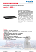 Korenix 産業用イーサネットスイッチ NETシリーズ JetNet 5428G V2 製品カタログ