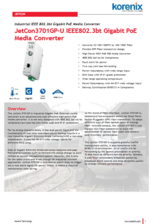Korenix 産業用イーサネットメディアコンバーター CONシリーズ JetCon 3701GP-U 製品カタログ