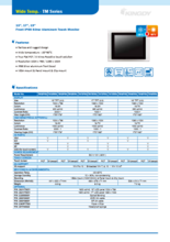 IP65前面防水 拡張温度フラットベゼル15