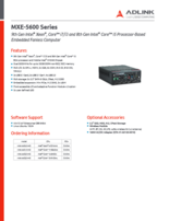 ファンレス組込みPC ADLINK MXE-5600シリーズ 製品カタログ