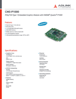 ADLINK PCIe/104 CPUモジュール CM5-P1000 製品カタログ