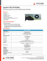 ADLINK 組込グラフィック PCIe グラフィックカード Quadro PEG RTX5000 製品カタログ