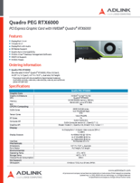 ADLINK 組込グラフィック PCIe グラフィックカード Quadro PEG RTX6000 製品カタログ