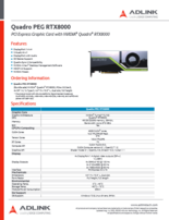 ADLINK 組込グラフィック PCIe グラフィックカード Quadro PEG RTX8000 製品カタログ