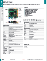 Mini-ITX 産業用マザーボード AAEON MIX-Q370A2 製品カタログ