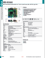 Mini-ITX 産業用マザーボード AAEON MIX-H310A2 製品カタログ