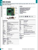 Mini-ITX 産業用マザーボード AAEON MIX-H310D2 製品カタログ
