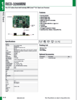 PICO-ITX産業用マザーボード AAEON RICO-3288MINI 製品カタログ