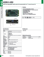 スマートディスプレイモジュール AAEON ASDM-S-KBU 製品カタログ