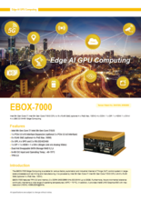 Edge AI GPU コンピューティング 、組込PC SINTRONES EBOX-7000 製品カタログ