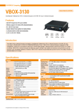 ファンレス組込みPC SINTRONES VBOX-3130 製品カタログ