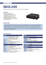 ファンレス組込みPC SINTRONES SBOX-2320 製品カタログ