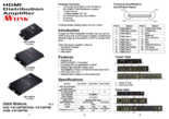 4K HDMI分配器1入力2出力 AVLINK HS-1512PW製品カタログ
