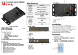 4K HDMIマトリックス切替器 AVLINK HX-1522W製品カタログ