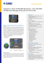  産業用イーサネットスイッチ WGS-5225-8P2SV製品カタログ